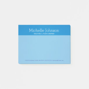 Personalisierte Cerulean Blue Grainy Textur Post-it Klebezettel