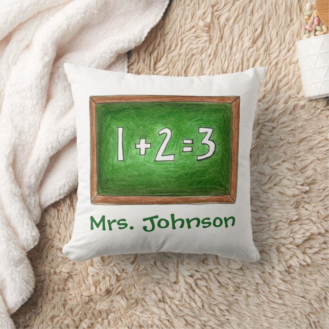 Personalisierte Chalkboard-Schiefermathematiklehre Kissen (Decke)