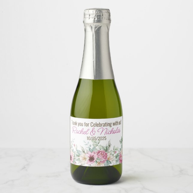 personalisierte Champagner-Mini-Flaschen als Gesch (Vorderseite)