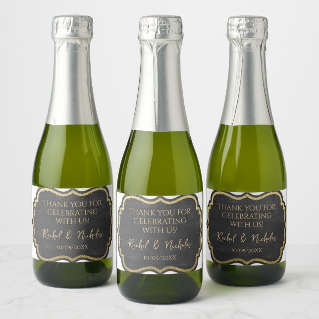 personalisierte Champagner-Miniaturflaschen Gesche (Flaschen)