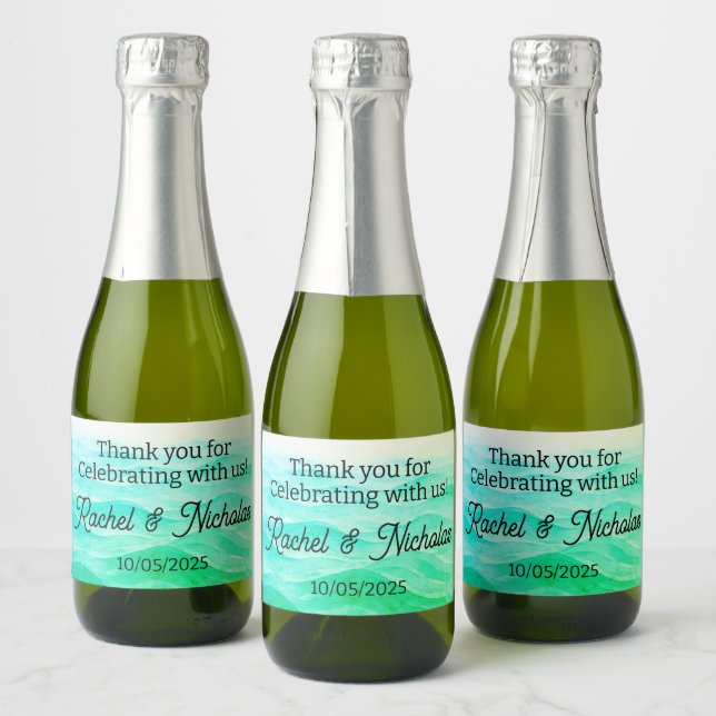 personalisierte Champagner-Miniaturflaschen Gesche (Flaschen)
