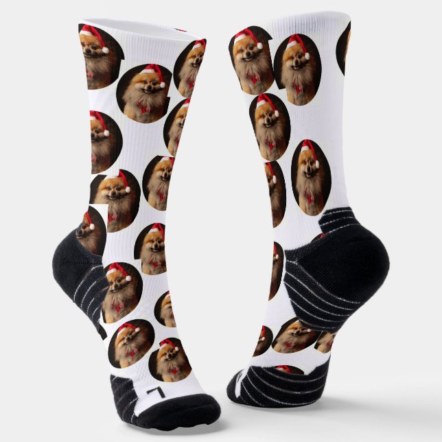Personalisierte, chaotische Weihnachtsschaumsocken Socken (Gewinkelt)
