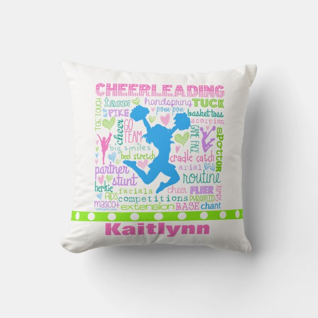 Personalisierte Cheerleading Kissen (Vorderseite)