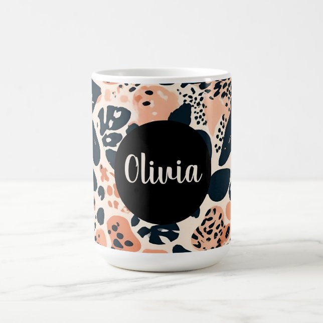 Personalisierte Cheetah Leopard Tierwerbung Kaffeetasse (Mittel)