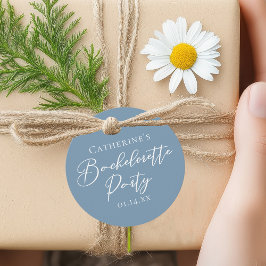 Personalisierte Chic Dusty Blue Junggesellinnenpar Geschenkanhänger