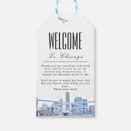 Personalisierte Chicago Begrüßungsmarke Geschenkanhänger