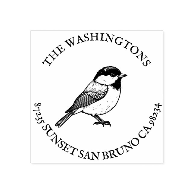 Personalisierte Chickadee Rücksendeadresse Briefma Gummistempel (Prägung)