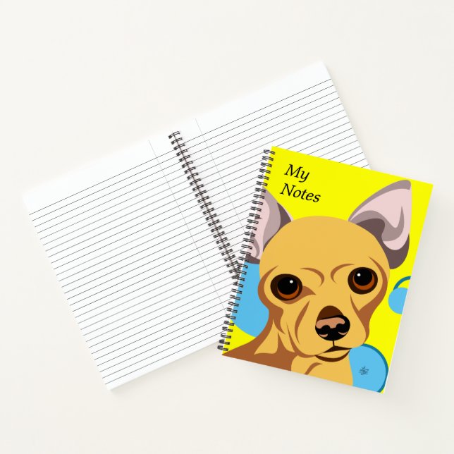 Personalisierte Chihuahua Art Notebooks Notizbuch (Innenseite)