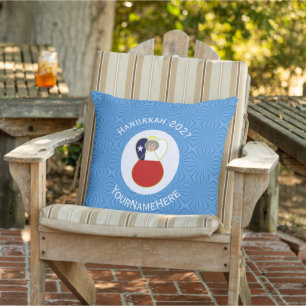 Personalisierte Chile Abuela Engel Chanukka-Flagge Kissen