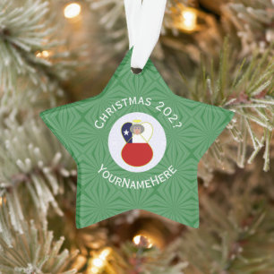 Personalisierte Chile Abuela Engel Weihnachtsflagg Ornament