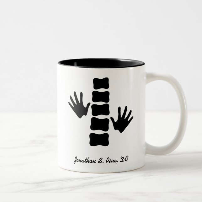 Personalisierte Chiropraktor-Tasse Zweifarbige Tasse (Rechts)