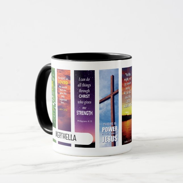Personalisierte Christliche BIBLE-MEDITUNG Tasse (Vorderseite Links)