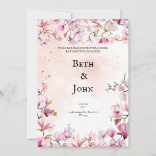 Personalisierte Christliche Einladung zur Hochzeit