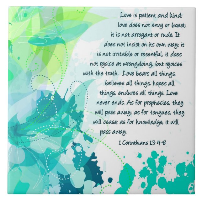 Personalisierte christliche Fliesen - 13:4 (Vorderseite)