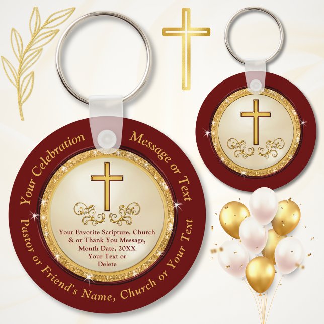 Personalisierte Christliche Geschenke für Pastor,  Schlüsselanhänger (Church celebration ideas. Scripture party favors. Church party favors. Church anniversary ideas.)