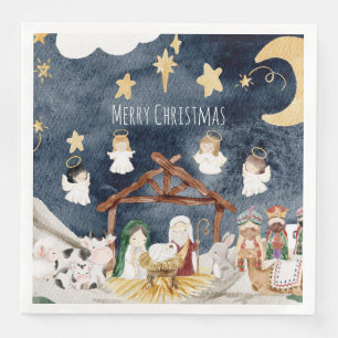 Personalisierte Christliche Weihnachten Kinderkrip Serviette