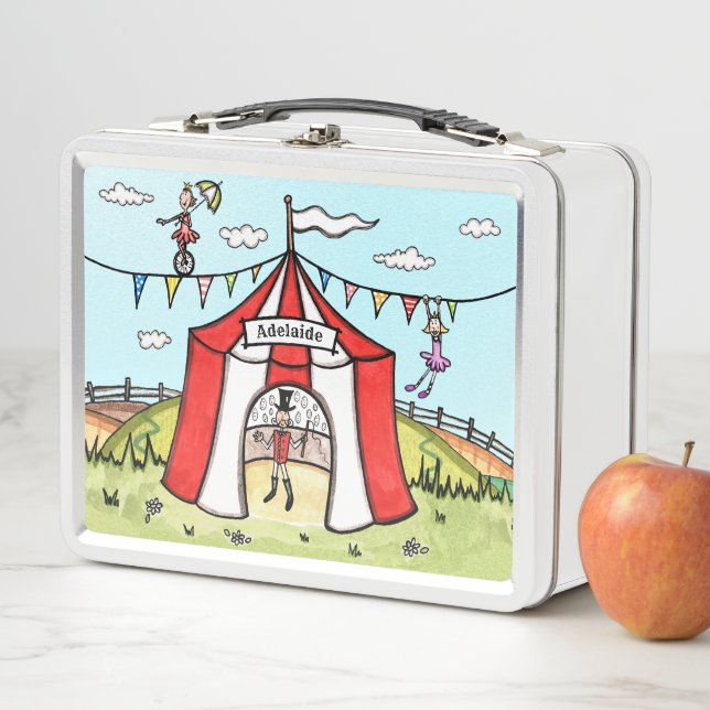 Personalisierte Circus Children Metall Brotdose (Beispiel)