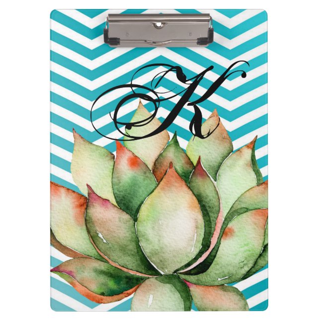 Personalisierte Clip Board Boho Cacti Cactus Succu Klemmbrett (Vorderseite)