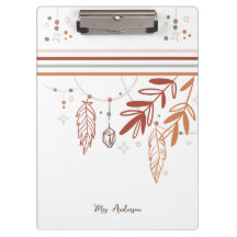 personalisierte Clipboard Bohemisch Floral anpasse