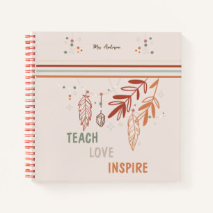 personalisierte Clipboard Bohemisch Floral anpasse Notizbuch