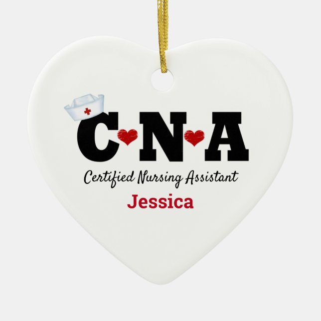 Personalisierte CNA Keramik Nurse Ornament (Vorne)