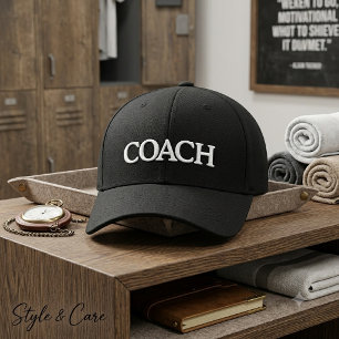 Personalisierte COACH Basic Flexfit Wollmütze Bestickte Baseballkappe