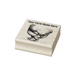Personalisierte Cochin-Rooster-Hühnerfarm Gummistempel