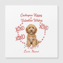Personalisierte Cockapoo Küsse zum Valentinstagswu