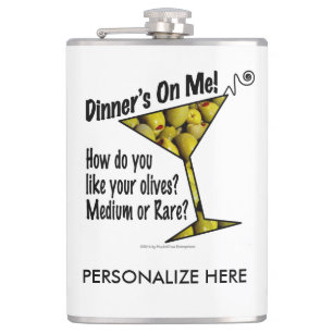PERSONALISIERTE COCKTAILFLASCHE, ABENDESSEN, OLIVE FLACHMANN