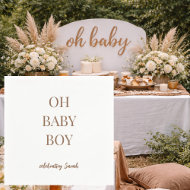 Personalisierte Cocoa-Braune Baby Boy Shower Servi Serviette