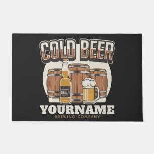Personalisierte Cold Beer Oak Barrel Brauerei Fußmatte