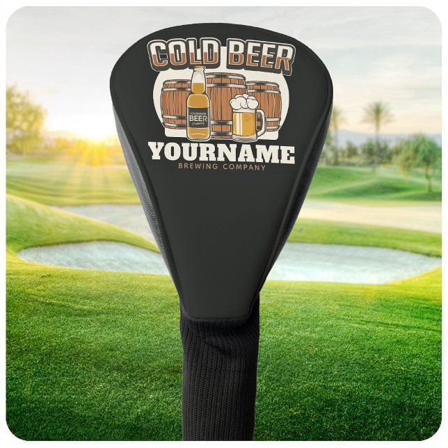 Personalisierte Cold Beer Oak Barrel Brauerei Golf Headcover (Von Creator hochgeladen)