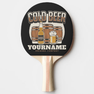 Personalisierte Cold Beer Oak Barrel Brauerei  Tischtennis Schläger
