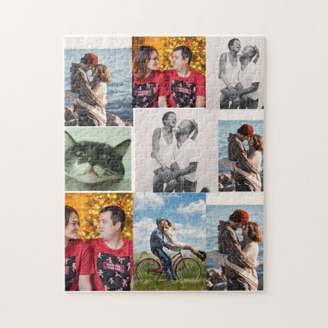 Personalisierte Collage mit 9 Fotos (Vertikal)