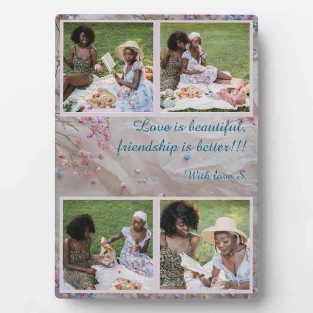 Personalisierte Collage Plaque - Benutzerdefiniert Fotoplatte (Vorderseite)
