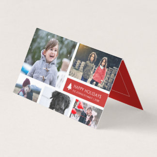 Personalisierte Collage Xmas Rote Streifen