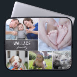 Personalisierte Collagen-Familie scherzt Laptopschutzhülle<br><div class="desc">Personifizieren Sie Ihre Laptophülse mit Ihren LieblingsFotos der Familie,  der Kinder,  der Haustiere und der speziellen Erinnerungen mit diesem Collagenentwurf. Der Tafelblock addiert eine moderne Touch und Schriftartmischungsauswahl wird tadellos für Ihren Familiennamen zusammengepaßt.</div>