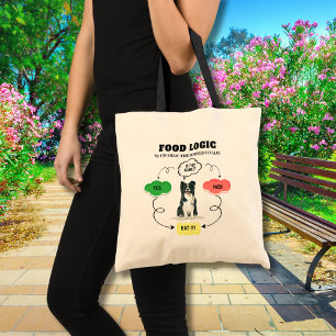 Personalisierte Collie Food-Logik Tragetasche