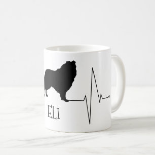 Personalisierte Collie Liebe Mein Hund Herzschlag Kaffeetasse