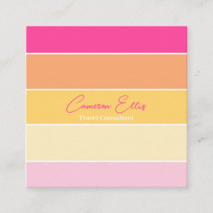 Personalisierte Colorblock-Visitenkarte Quadratische Visitenkarte