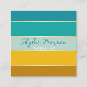 Personalisierte Colorblock-Visitenkarte Quadratische Visitenkarte