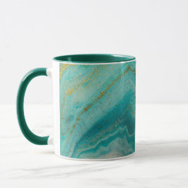 Personalisierte Combo-Tasse: Grüne Akzente und Gol Tasse