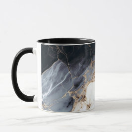 Personalisierte Combo-Tasse: Schwarz, Weiß und Gol Tasse
