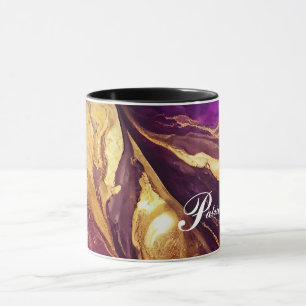 Personalisierte Combo-Tasse: Tasse für Lila Akzent