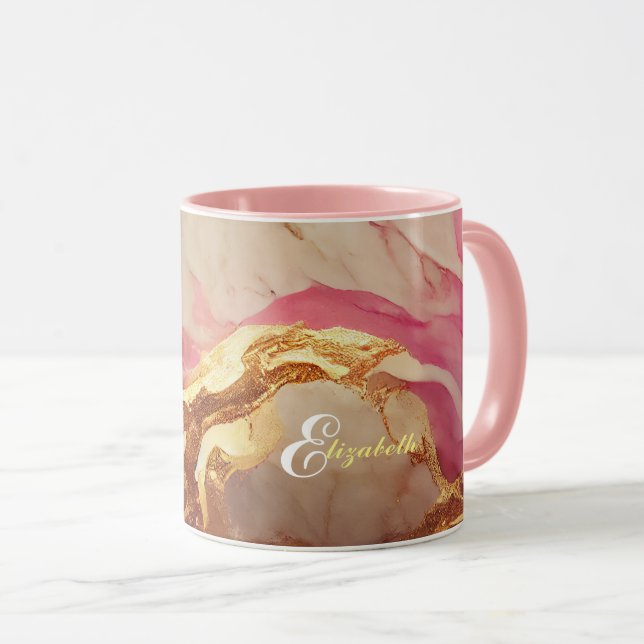 Personalisierte Combo-Tasse: Tasse für Lila Akzent (VorderseiteRechts)