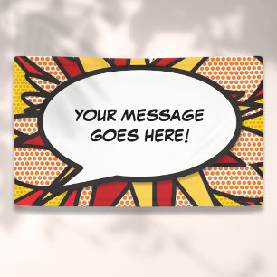 Personalisierte Comic-Book-Pop-Art-Sprechblase Banner