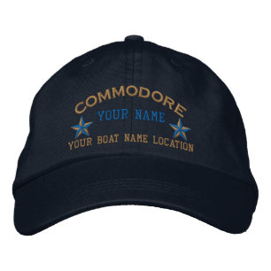 Personalisierte Commodore Stars Ball Cap Stickerei Bestickte Baseballkappe