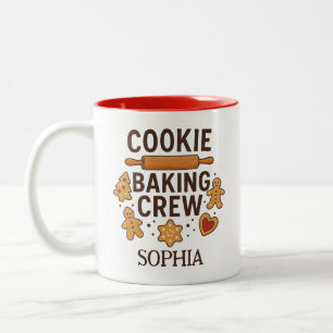Personalisierte Cookie-Back-Crew – Benutzerdefinie Zweifarbige Tasse