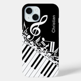 Personalisierte coole Musiknotizen und Klaviertast Case-Mate iPhone Hülle