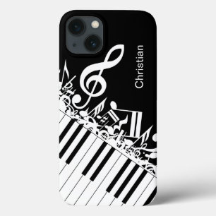 Personalisierte coole Musiknotizen und Klaviertast title_seo2